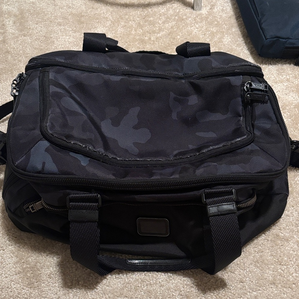 Tumi Men's Black Camo Laptop Briefcase
